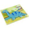 38154 3 drevene puzzle dinosaurus brachiosaurus modry