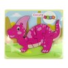 Dřevěné Puzzle Dinosaurus Koritozaurus Růžový Spinosaurus Fialový
