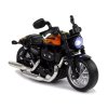 Černý Motocykl Champion 1:14 S Pohonem Pull-Back, Zvukem a Světly