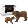 48804 3 sada 2 figurek medved grizzly s mladetem