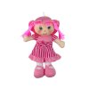 Látková Panenka Mazlíček Růžová Pruhovaná 28 cm