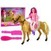 41385 7 jezdecka panenka s hnedym ponikem figurka
