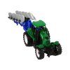55269 2 zeleny traktor s pluhem farma