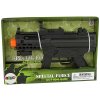 Černá vojenská dětská pistol s vibracemi a zvukem