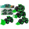 Sada Zemědělských Vozidel Zelené Traktory 4 Ks