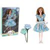 Dětská Panenka Emily Jarní Dlouhé Vlasy Modré Šaty Květiny