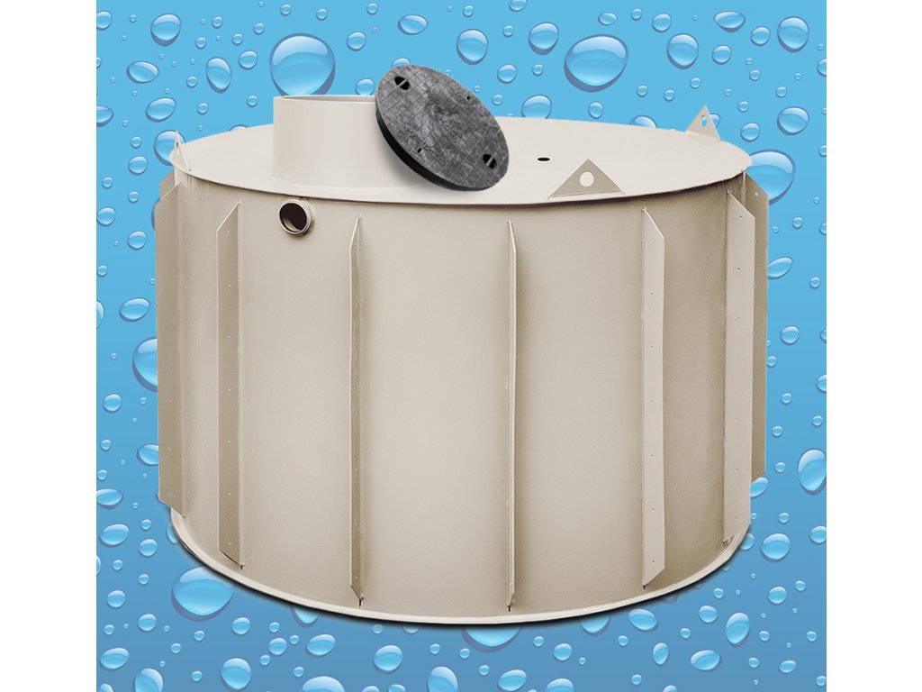 Nádrž na dešťovou vodu k obetonování – kruhová 6 m³ (DPH 15% (s montáží))