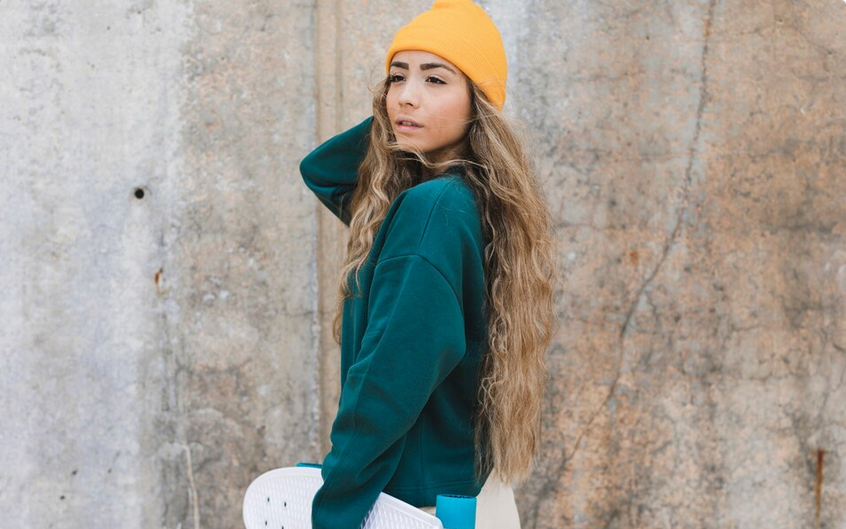 Dívčí mikina na zip bez kapuce