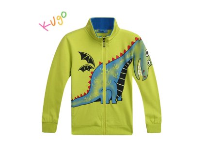 Chlapecká mikina KUGO MM1621 Světle zelená