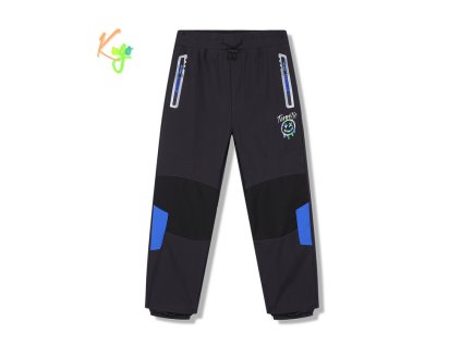 Dětské nezateplené softshellové kalhoty KUGO hk5655 modré zipy