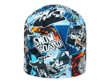 Chlapecká jarní čepice snowboard Esito šedá vzor