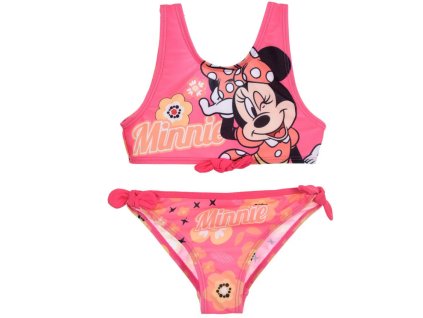 Dívčí dvojdílné plavky MINNIE růžová dívka