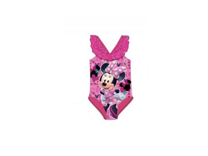 Dívčí jednodílné plavky MINNIE sytě růžová