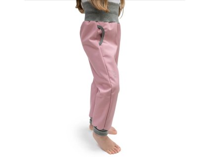 Dívčí rostoucí softshellové kalhoty s fleecem Esito Sport růžová Shell pink