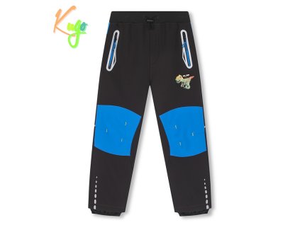 Chlapecké softshellové kalhoty zateplené Kugo HK5515, černá modrý zip
