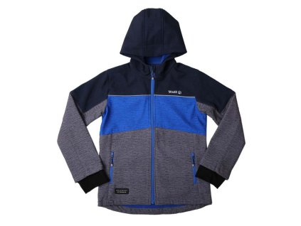 Chlapecká softshellová bunda s fleecem Wolf B2268 šedá