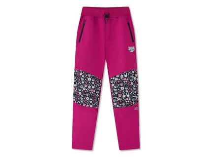 Dívčí softshellové kalhoty zateplené Wolf & Wolfie B2591 růžové