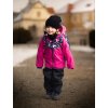 Unuo, Dětská softshellová bunda s fleecem Basic, Fuchsiová, Jednorožci (Velikost 128/134)