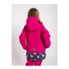 Dívčí softshellová bunda bez zateplení Basic, Fuchsiová, Jednorožci bunda zezadu