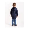 Dětská softshellová bunda bez zateplení pružná Basic, Tm. Modročerná,delší zada