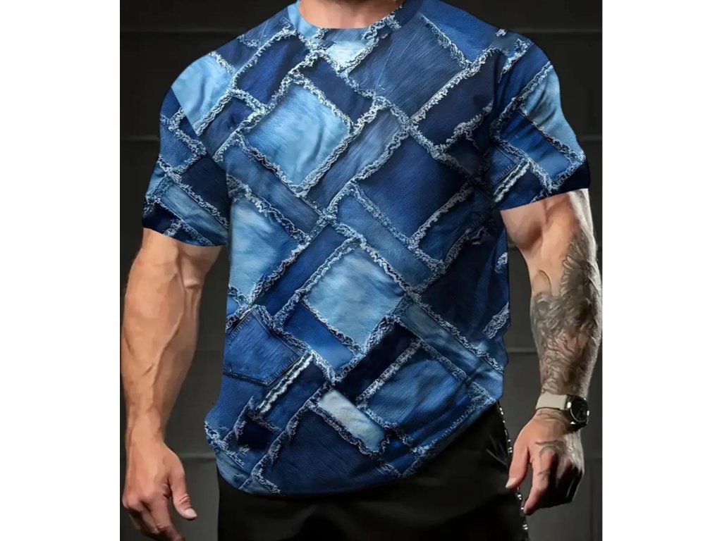 Úplet, Modrý jeans, digitální tisk