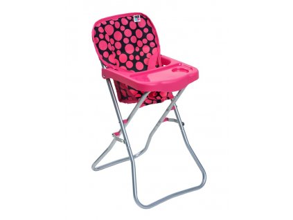 Jídelní židlička pro panenky PlayTo Dorotka růžová