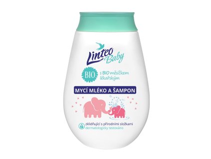 Dětské mycí mléko a šampón Linteo Baby s měsíčkem lékařským 250ml