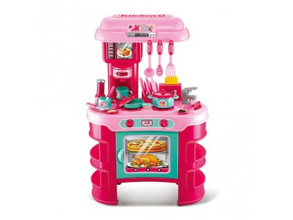 Dětská kuchyňka Little Chef Baby Mix růžová 32 ks