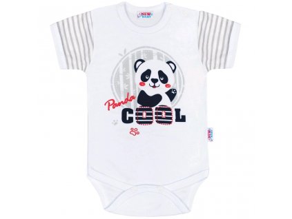 Dojčenské body s krátkym rukávom New Baby Panda