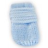 BABY NELLYS Zimní pletené kojenecké rukavičky - sv. modré