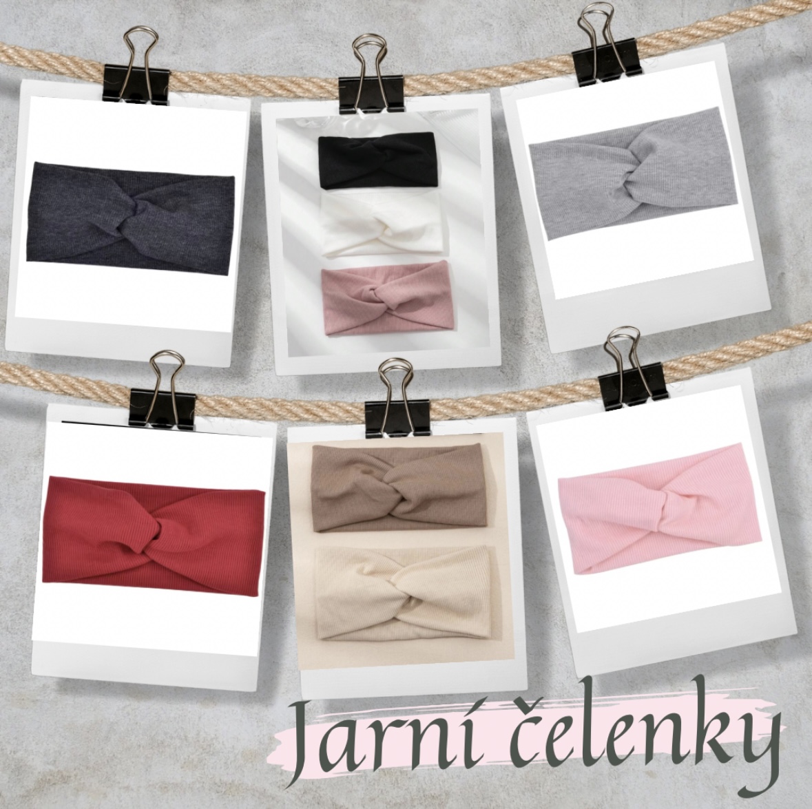 Jarní čelenky bavlna