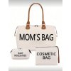 Stylová a prostorná světle béžová Mom’s bag – ideální do porodnice