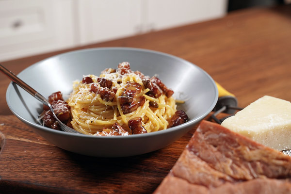 Recept na italské špagety carbonara