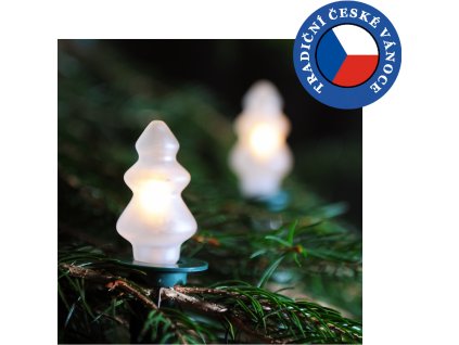 Vánoční souprava STROMEK bílý 12 žárovek