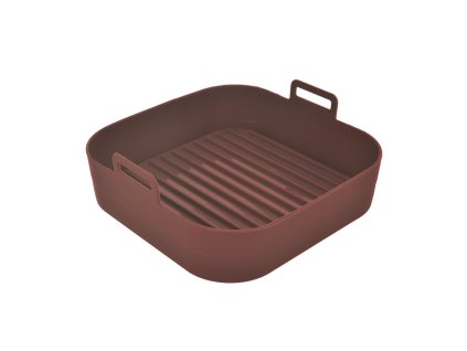 Silikonová forma do horkovzdušné fritézy Orion 17,5 x 17,5cm hnědá