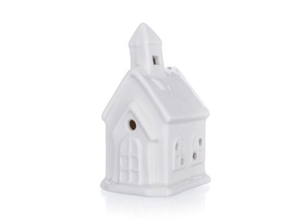 Porcelánový domeček Home Decor LED bílé světlo