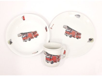 Dětská jídelní souprava Hasiči 3ks