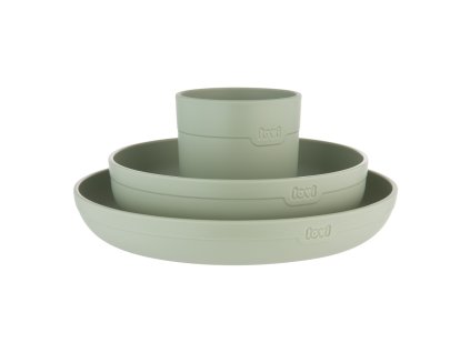 Dětská jídelní sada LOVI 3ks pistachio