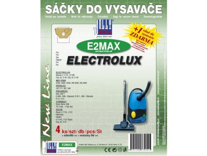 Papírové sáčky do vysavače Jolly E2 MAX balení 4ks do vysav. Electrolux