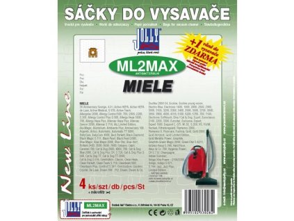 Papírové sáčky do vysavače Jolly ML2MAX do vysav. MIELE S246i, S256i