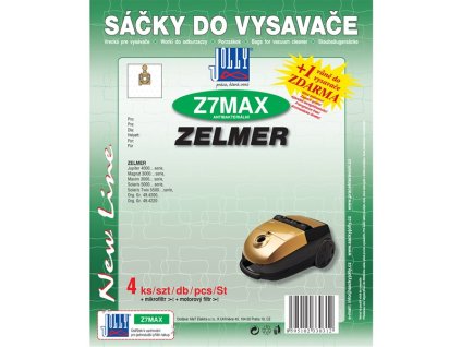Papírové sáčky do vysavače Jolly Z7MAX balení 4ks do vysav. ZELMER Magnat 3000, Jupiter 4000, Maxim 3000, Solaris 5000