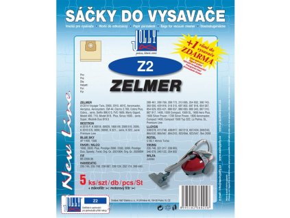 Papírové sáčky do vysavače Jolly Z2 balení 5+1+1ks do vysav. ZELMER