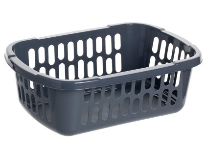 Plastový velký košík Florina 34x24cm tmavě šedá