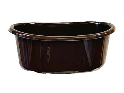 Plastová oválná mísa s ušima Florina 12 l hnědá