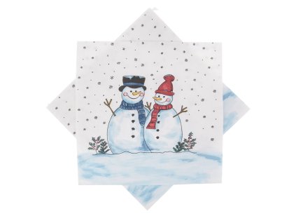 Papírové servírovací ubrousky Orion SNĚHULÁK