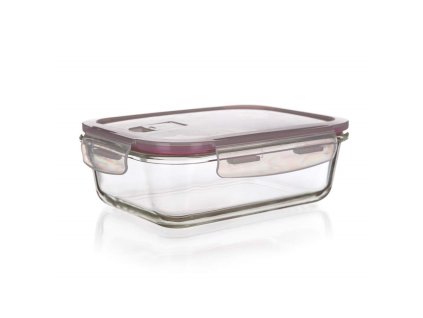 Skleněná dóza Banquet Lora 1450ml bordó