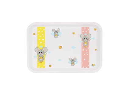 Plastový servírovací dětský tác Orion MYŠKA 30,5x21cm