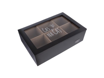 Kazeta na čajové sáčky Orion černá