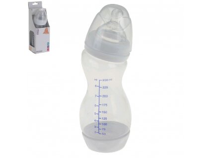 Dětská plastová láhev s dudlíkem, 0,25 l