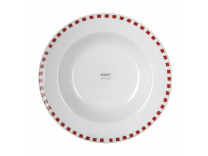 BANQUET Talíř porcelánový hluboký CUBITO Red 21,6 cm